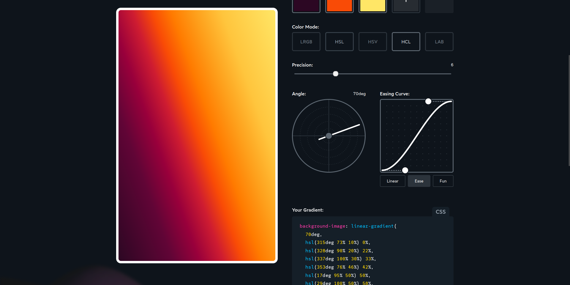 CSS gradient demo