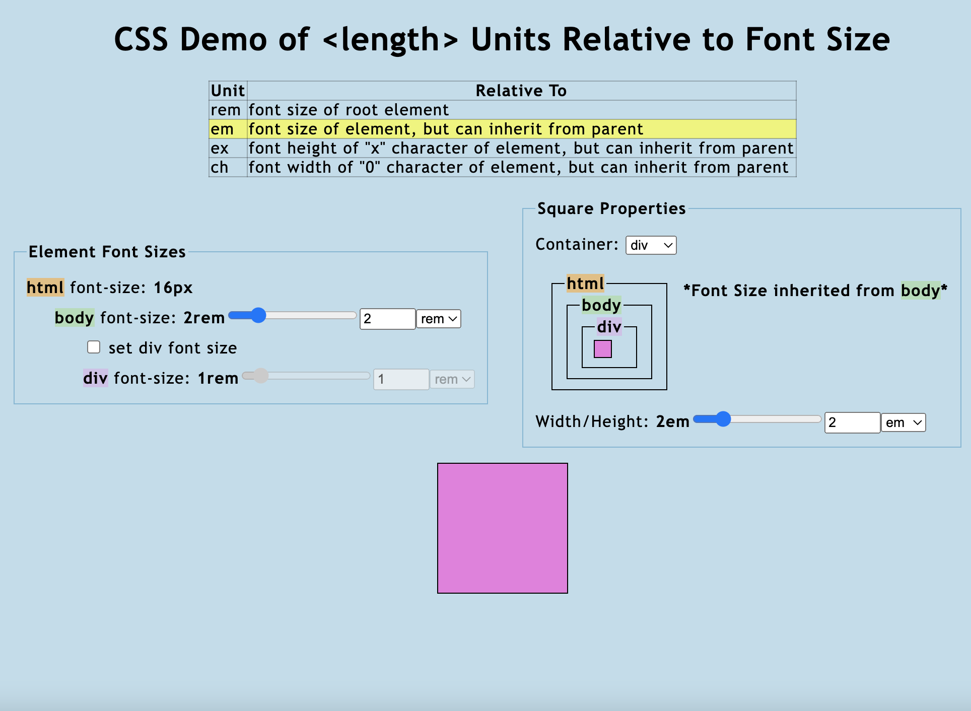 CSS Demo